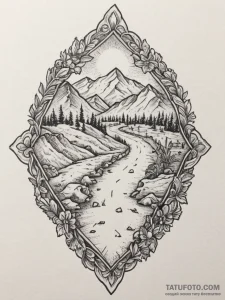 A shot of an archaeological dig site., tattoo... - эскиз тату (№1754622125_0, 08.08.2025 03:02) — Tatufoto.com