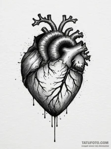 Tattoo sketch a watercolor heart, its colors... - эскиз тату (№1754622523_0, 08.08.2025 03:08) — Tatufoto.com