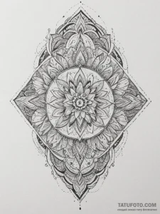Tattoo design an abstract mosaic of different... - эскиз тату (№1754626966_0, 08.08.2025 04:22) — Tatufoto.com