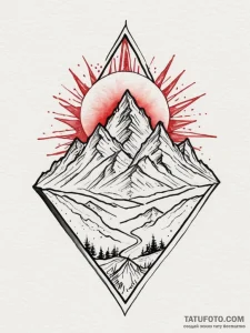 Tattoo sketch a geometric representation of a... - эскиз тату (№1754627752_0, 08.08.2025 04:35) — Tatufoto.com
