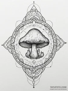 Tattoo design a tiny pixelated mushroom dotwo... - эскиз тату (№1754628340_0, 08.08.2025 04:45) — Tatufoto.com