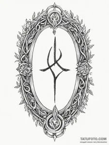 133. tattoo sketch: "klad" rune as a keyhole... - эскиз тату (№1754631101_0, 08.08.2025 05:31) — Tatufoto.com