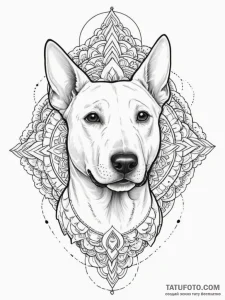 Bull terrier, artistic tattoo sketch, soft wh... - эскиз тату (№1754635072_0, 08.08.2025 06:37) — Tatufoto.com