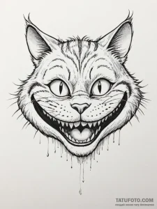 The cheshire cat's grin (is there, but can be... - эскиз тату (№1754637055_0, 08.08.2025 07:10) — Tatufoto.com