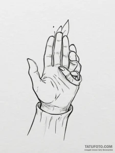 Tattoo design a hand gently holding a child's... - эскиз тату (№1754642616_0, 08.08.2025 08:43) — Tatufoto.com