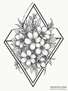 Tattoo design a delicate hexagon with a tiny... - эскиз тату (№1754644406_0, 08.08.2025 09:13) — Tatufoto.com
