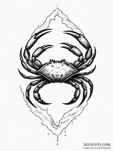 Tattoo design a cancer crab's silhouette appe... - эскиз тату (№1754648965_0, 08.08.2025 10:29) — Tatufoto.com