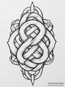 Tattoo design a stylized 'family' knot from v... - эскиз тату (№1754649959_0, 08.08.2025 10:45) — Tatufoto.com