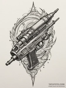 Tattoo sketch a futuristic weapon sight with... - эскиз тату (№1754650554_0, 08.08.2025 10:55) — Tatufoto.com