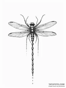 Mechanical dragonfly - эскиз тату (№1754651353_0, 08.08.2025 11:09) — Tatufoto.com