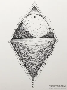 Tattoo design an abstract representation of t... - эскиз тату (№1754651950_0, 08.08.2025 11:19) — Tatufoto.com
