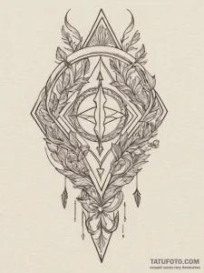 Tattoo design a subtle 'respawn' arrow linewo... - эскиз тату (№1754652545_0, 08.08.2025 11:29) — Tatufoto.com