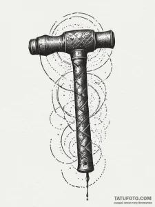 Hammer, tattoo sketch design, on a clean whit... - эскиз тату (№1754652942_0, 08.08.2025 11:35) — Tatufoto.com