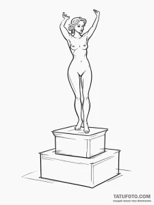 Tattoo sketch a stylized "first place" podium... - эскиз тату (№1754654326_0, 08.08.2025 11:58) — Tatufoto.com