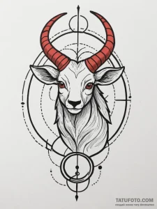 Tattoo sketch a zodiac animal in sketch style... - эскиз тату (№1754654924_0, 08.08.2025 12:08) — Tatufoto.com