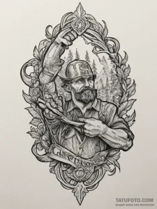 Tattoo sketch a pair of powerful, working han... - эскиз тату (№1754656302_0, 08.08.2025 12:31) — Tatufoto.com