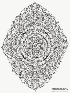 Tattoo design a complex mandala with a powerf... - эскиз тату (№1754657693_0, 08.08.2025 12:54) — Tatufoto.com