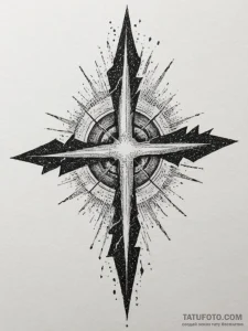 Tattoo sketch: a kolovrat emerging from a sto... - эскиз тату (№1754659300_0, 08.08.2025 13:21) — Tatufoto.com