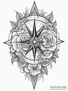 Tattoo design two halves of a compass that al... - эскиз тату (№1754659908_0, 08.08.2025 13:31) — Tatufoto.com