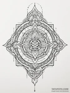Tattoo sketch a stylized graveyard with a lon... - эскиз тату (№1754660318_0, 08.08.2025 13:38) — Tatufoto.com