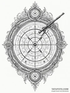 Tattoo design a futuristic sniper rifle scope... - эскиз тату (№1754660724_0, 08.08.2025 13:45) — Tatufoto.com