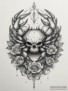 Tattoo design a cancer crab as a guardian of... - эскиз тату (№1754661122_0, 08.08.2025 13:52) — Tatufoto.com