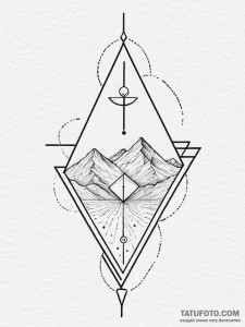 Tattoo design: a geometric tattoo of mokosh's... - эскиз тату (№1754662329_0, 08.08.2025 14:12) — Tatufoto.com