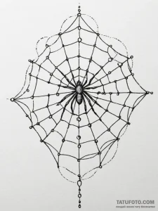 Tattoo design a delicate, intricate spiderweb... - эскиз тату (№1754665328_0, 08.08.2025 15:02) — Tatufoto.com