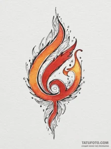 Tattoo design: abstract watercolor depiction... - эскиз тату (№1754667346_0, 08.08.2025 15:35) — Tatufoto.com