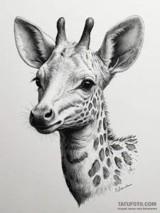 Tattoo design a simple line drawing of a chil... - эскиз тату (№1754671356_0, 08.08.2025 16:42) — Tatufoto.com