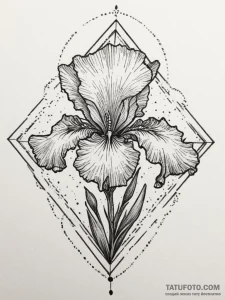 Iris, tattoo flash sheet design, dotwork tatt... - эскиз тату (№1754671553_0, 08.08.2025 16:45) — Tatufoto.com