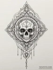 An old skeleton key, tattoo drawing outline,... - эскиз тату (№1754671949_0, 08.08.2025 16:52) — Tatufoto.com