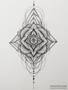 Sacred geometry sleeve, tattoo line art, blac... - эскиз тату (№1754672547_0, 08.08.2025 17:02) — Tatufoto.com