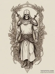 Executioner, tattoo sketch design, on a clean... - эскиз тату (№1754673142_0, 08.08.2025 17:12) — Tatufoto.com