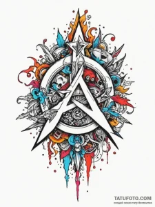 Anarchy, tattoo flash sheet design, new schoo... - эскиз тату (№1754676320_0, 08.08.2025 18:05) — Tatufoto.com