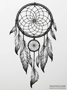 Tattoo design a dreamcatcher with a misty, et... - эскиз тату (№1754677921_0, 08.08.2025 18:32) — Tatufoto.com