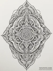 Tattoo design a series of interlocking geomet... - эскиз тату (№1754678525_0, 08.08.2025 18:42) — Tatufoto.com