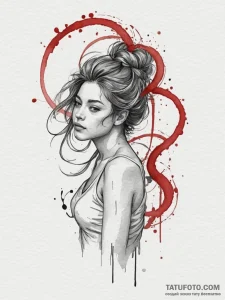Tattoo sketch a vibrant watercolor splash of... - эскиз тату (№1754679953_0, 08.08.2025 19:05) — Tatufoto.com