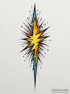 Tattoo design a stylized lightning bolt strik... - эскиз тату (№1754683348_0, 08.08.2025 20:02) — Tatufoto.com