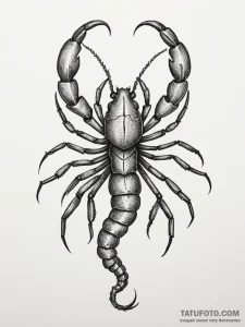 Tattoo design a scorpio scorpion, with a subt... - эскиз тату (№1754683768_0, 08.08.2025 20:09) — Tatufoto.com