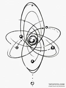 Atom - эскиз тату (№1754686368_0, 08.08.2025 20:52) — Tatufoto.com
