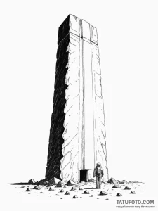 The monolith from 2001: a space odyssey - эскиз тату (№1754686778_0, 08.08.2025 20:59) — Tatufoto.com