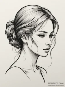 Tattoo sketch a fluid line art piece that sub... - эскиз тату (№1754686984_0, 08.08.2025 21:03) — Tatufoto.com