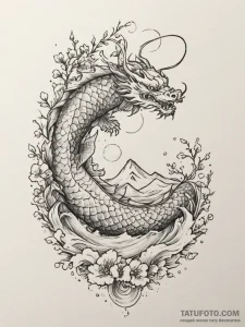 Tattoo design a mountain range with a lone tr... - эскиз тату (№1754688188_0, 08.08.2025 21:23) — Tatufoto.com