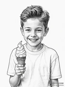A young boy with a missing front tooth, grinn... - эскиз тату (№1754688389_0, 08.08.2025 21:26) — Tatufoto.com