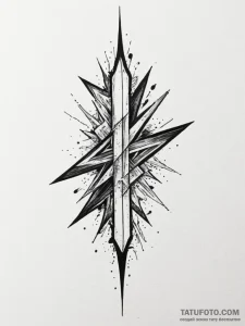 Tattoo design a single, powerful support beam... - эскиз тату (№1754689004_0, 08.08.2025 21:36) — Tatufoto.com