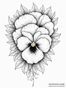 Pansy - эскиз тату (№1754689412_0, 08.08.2025 21:43) — Tatufoto.com