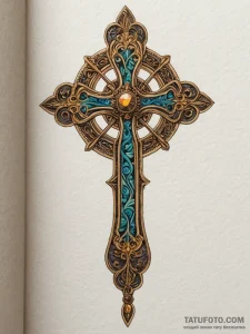 A detailed shot of an old, leather-bound book... - эскиз тату (№1754690020_0, 08.08.2025 21:53) — Tatufoto.com