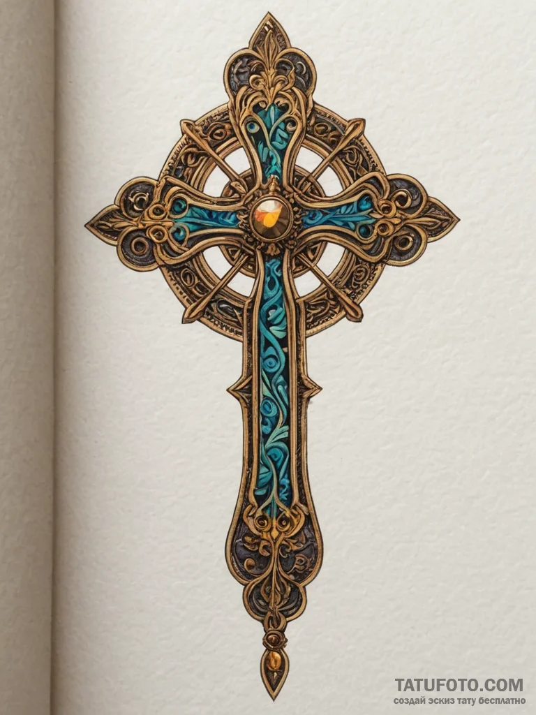 A detailed shot of an old, leather-bound book... - эскиз тату (№1754690020_0, 08.08.2025 21:53) — Tatufoto.com