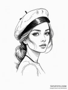 Beret - эскиз тату (№1754690813_0, 08.08.2025 22:06) — Tatufoto.com